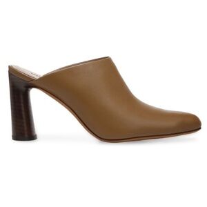 Vince Hera Leather Heeled Mules, tan, 10, EUC